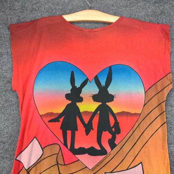 Vintage Jodie Arden Looney Tunes Sweetheart Sleep Shirt Womens XXL Multi - Picture 8 of 14